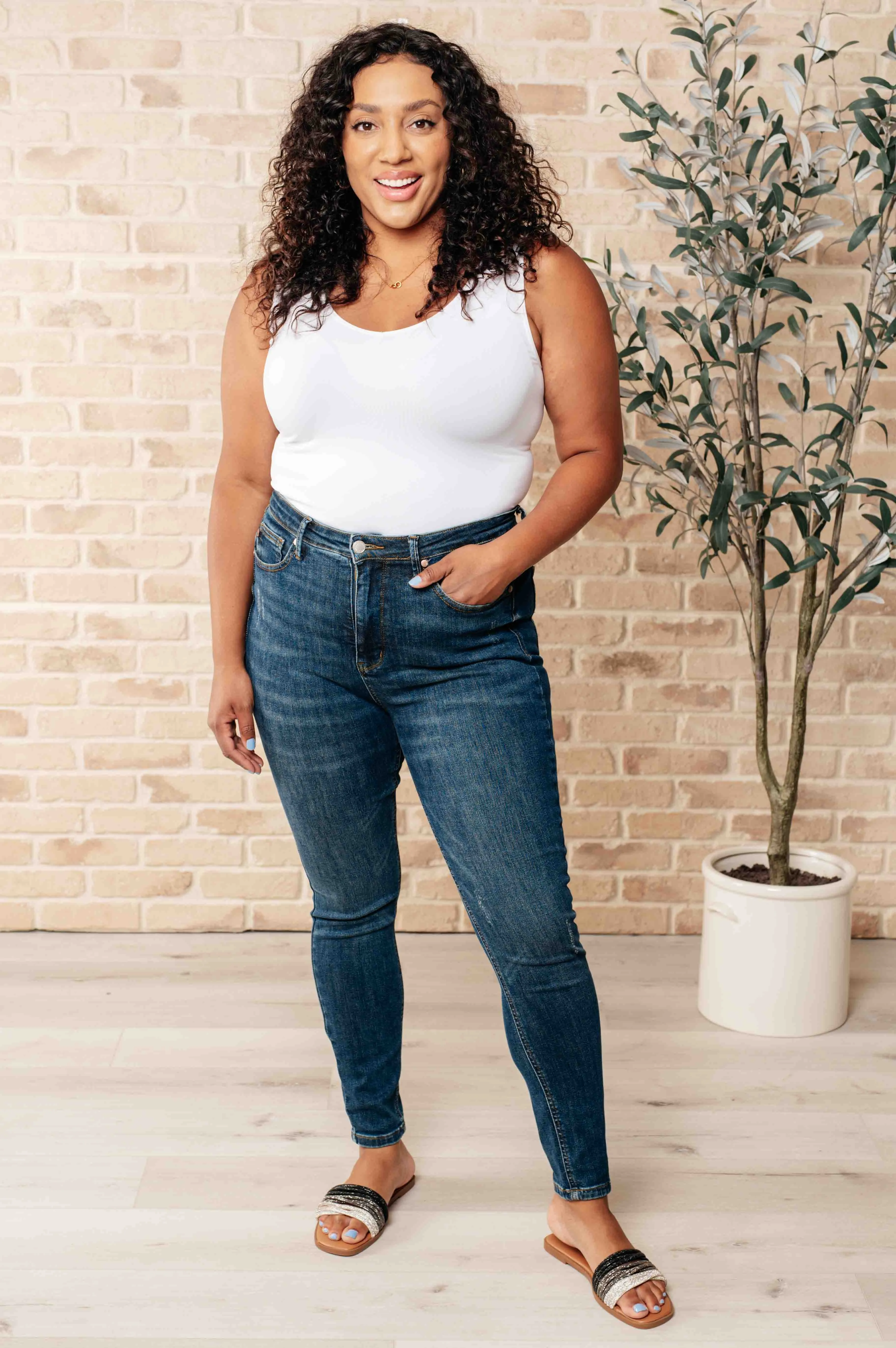 Cora High Rise Control Top Skinny Jeans by Judy Blue