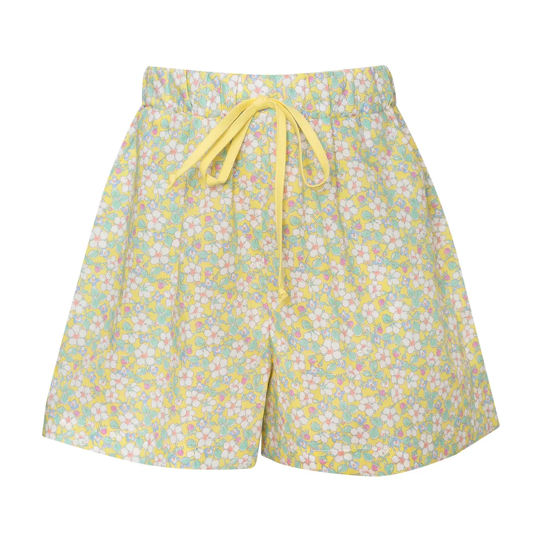 Cotton Shorts Strawberry, Yellow