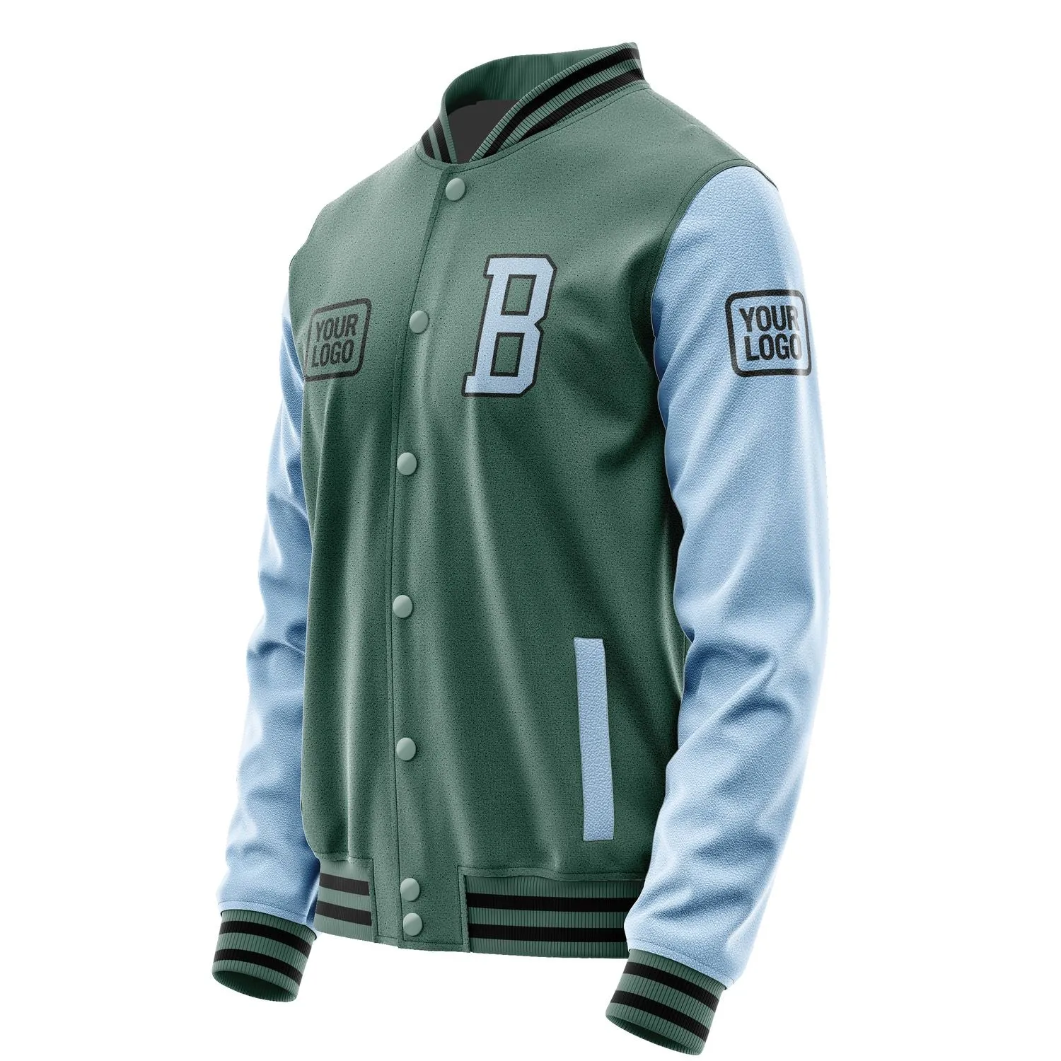 Custom Blue Green Light Blue Jacket