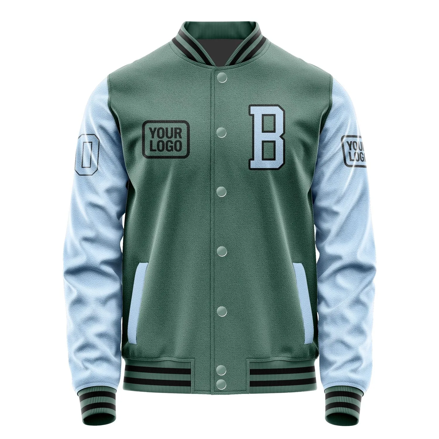 Custom Blue Green Light Blue Jacket