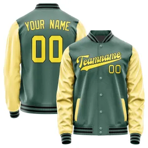 Custom Blue Green Light Yellow Jacket