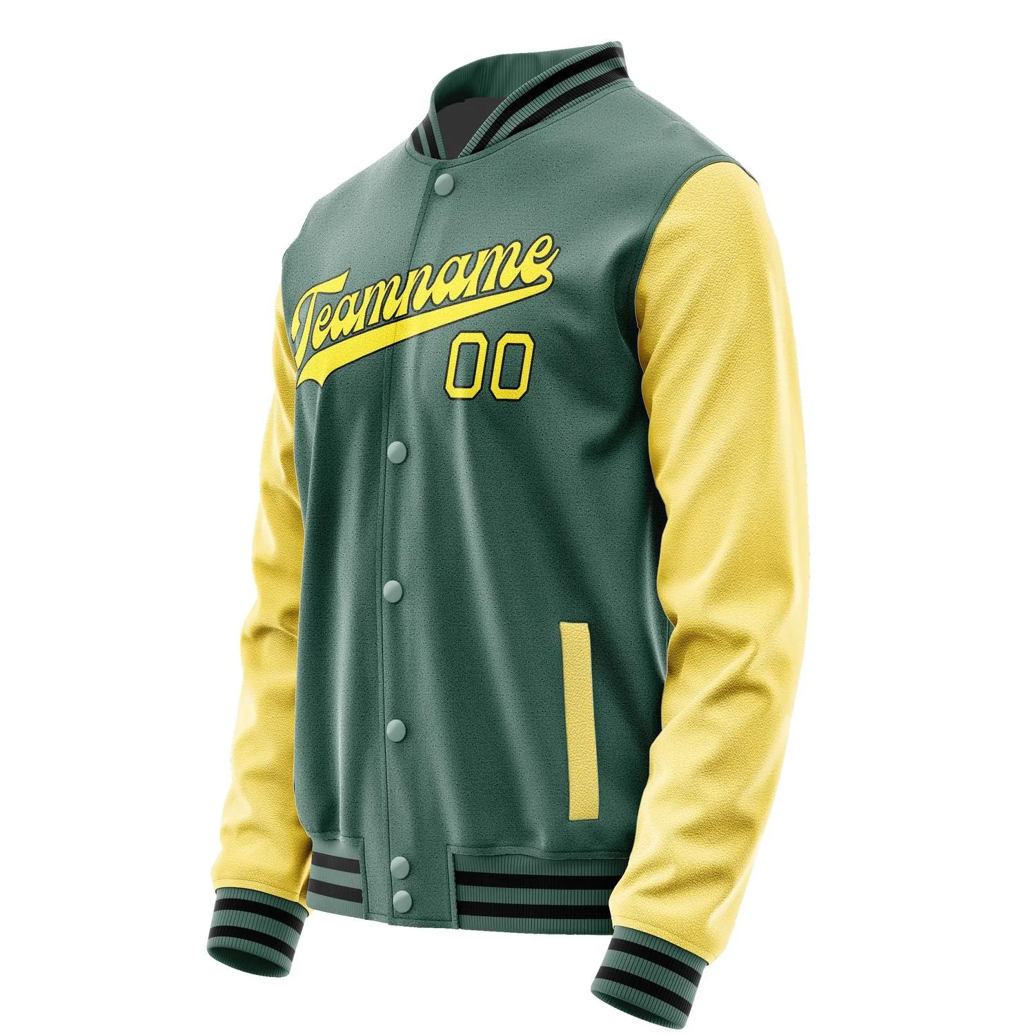 Custom Blue Green Light Yellow Jacket