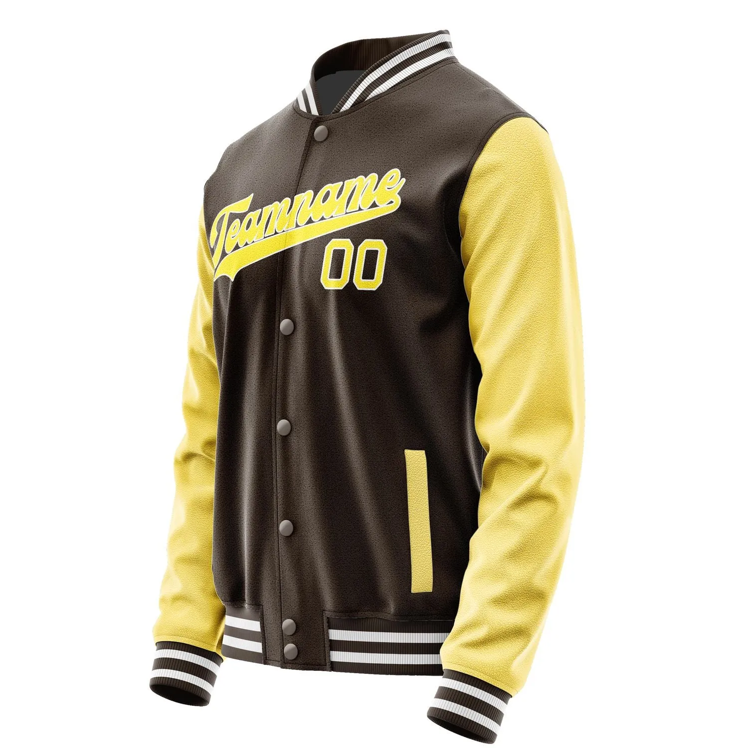 Custom Brown Light Yellow Jacket