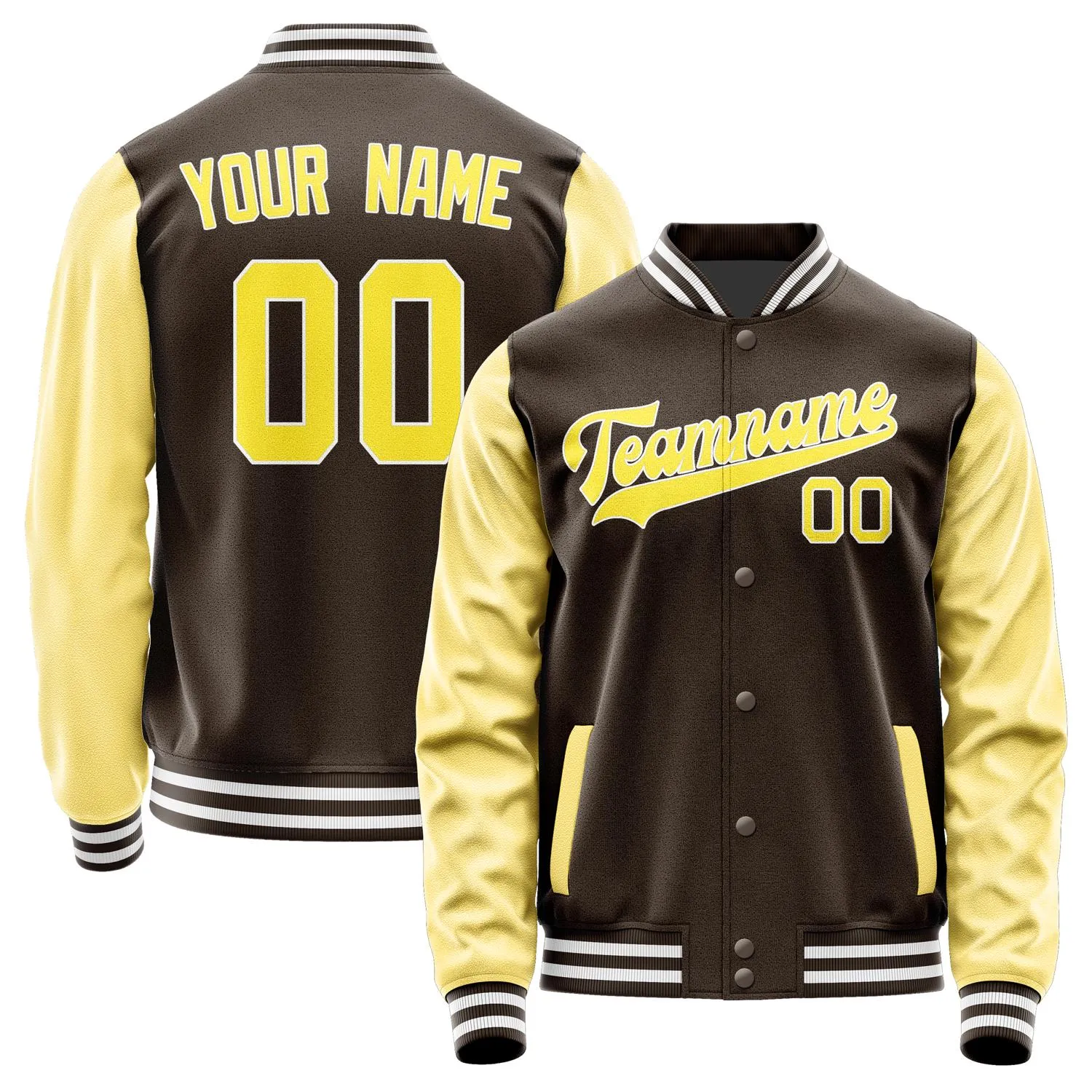 Custom Brown Light Yellow Jacket
