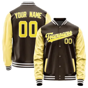 Custom Brown Light Yellow Jacket