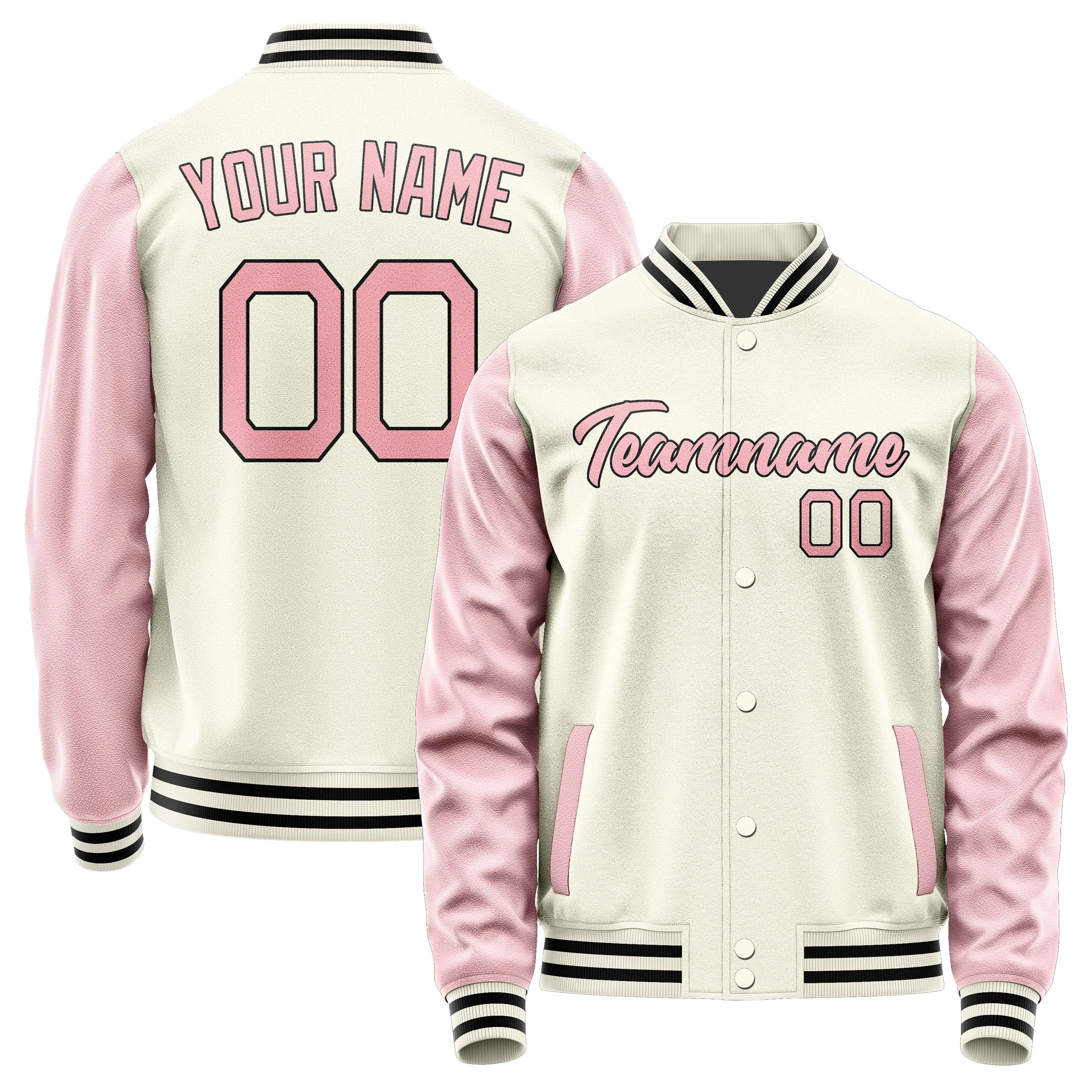 Custom Cream Light Pink Jacket