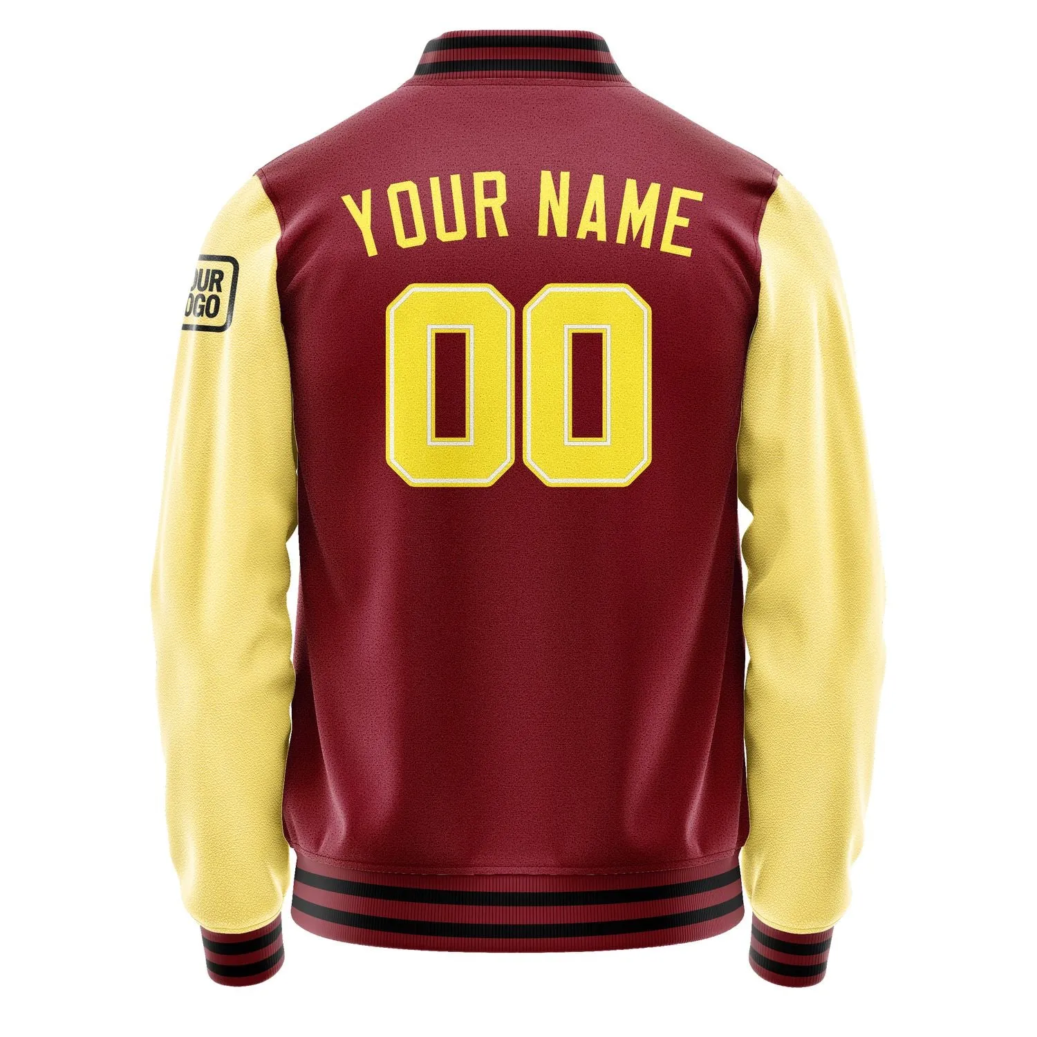 Custom Crimson Red Light Yellow Jacket