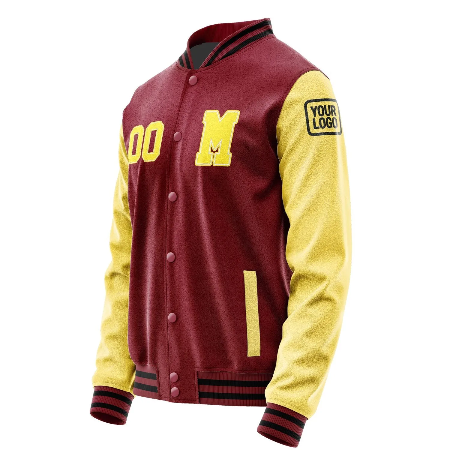 Custom Crimson Red Light Yellow Jacket