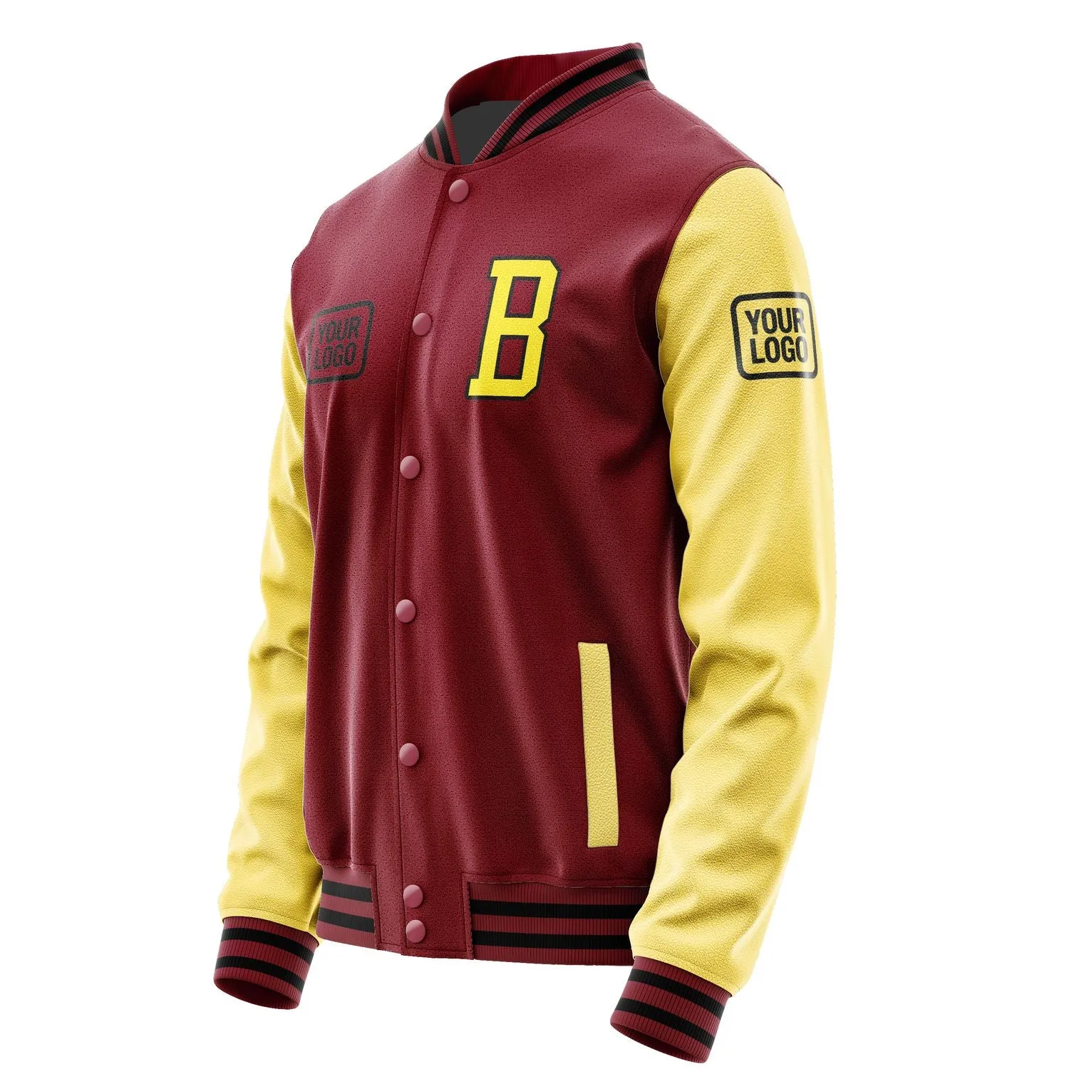 Custom Crimson Red Light Yellow Jacket
