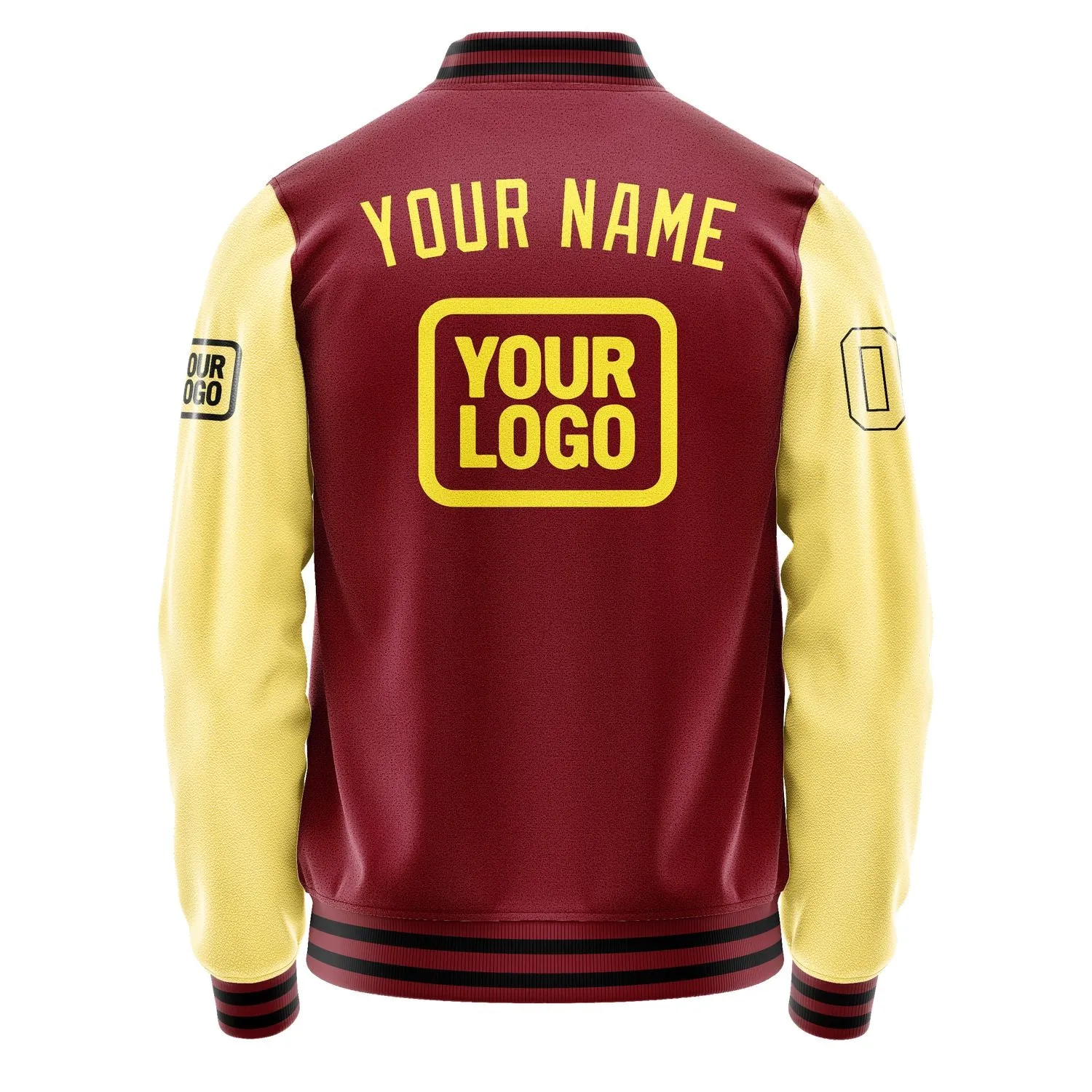 Custom Crimson Red Light Yellow Jacket