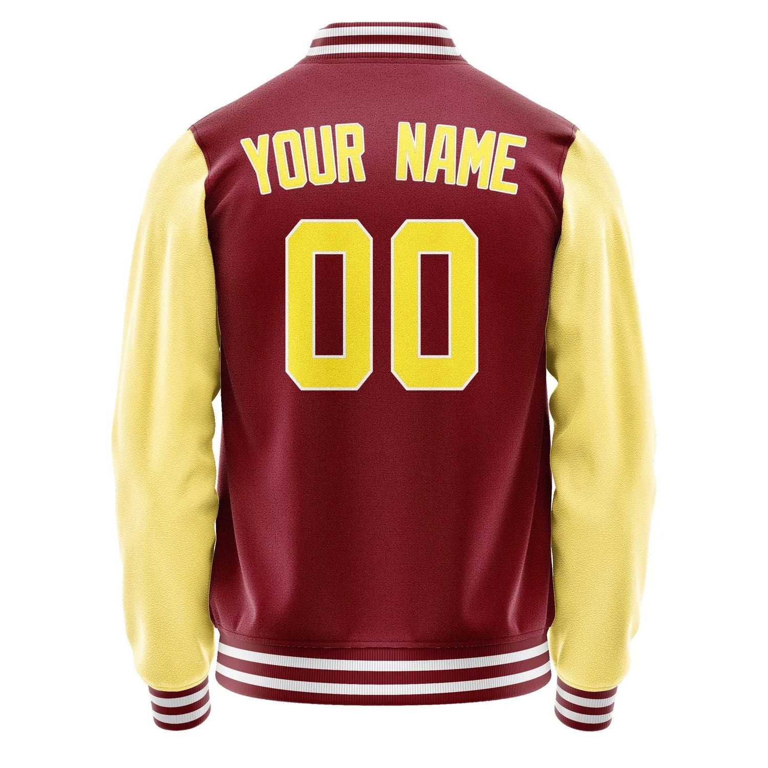 Custom Crimson Red Light Yellow Jacket