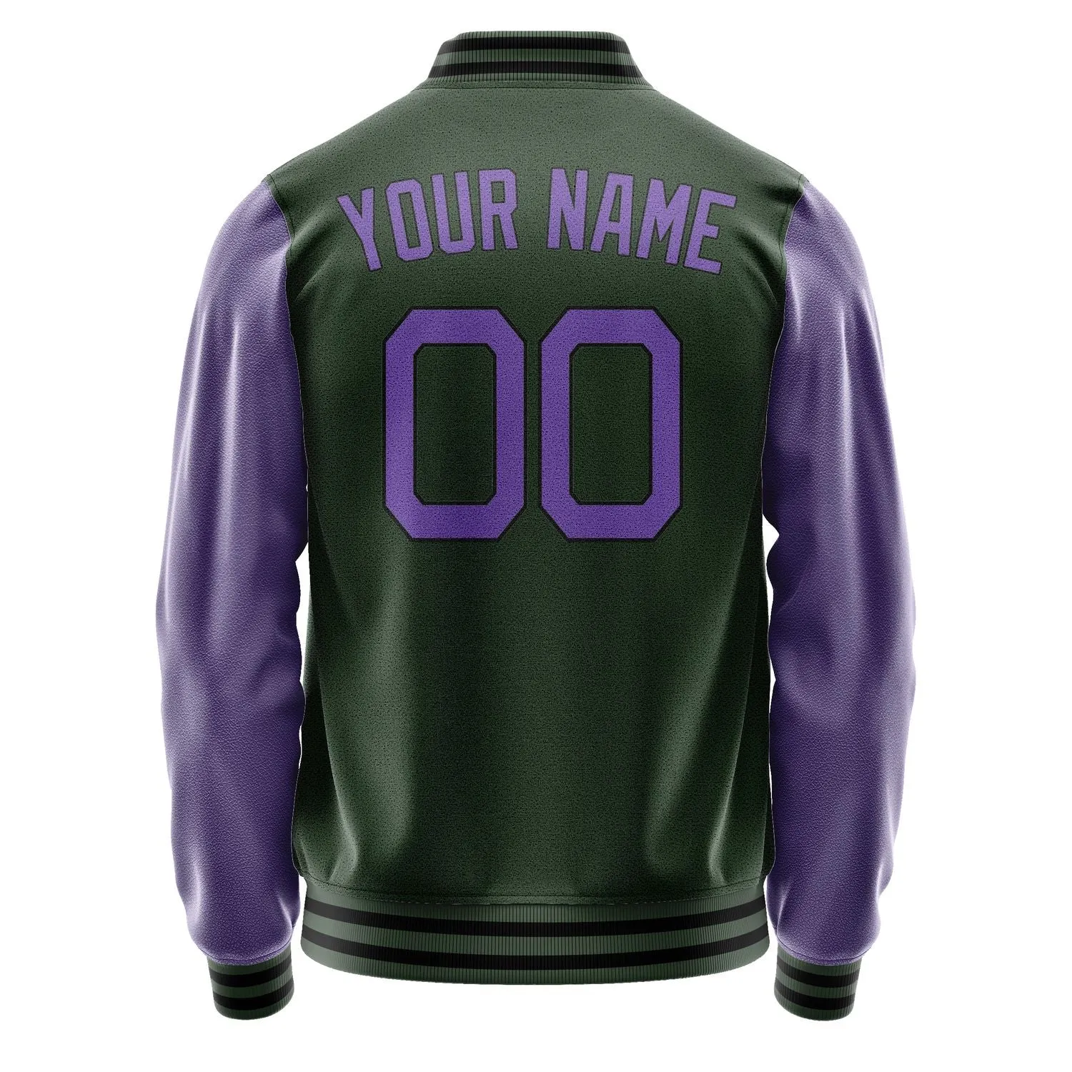 Custom Dark Green Light Purple Jacket