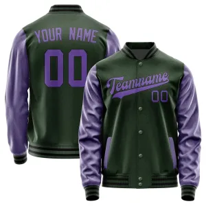 Custom Dark Green Light Purple Jacket