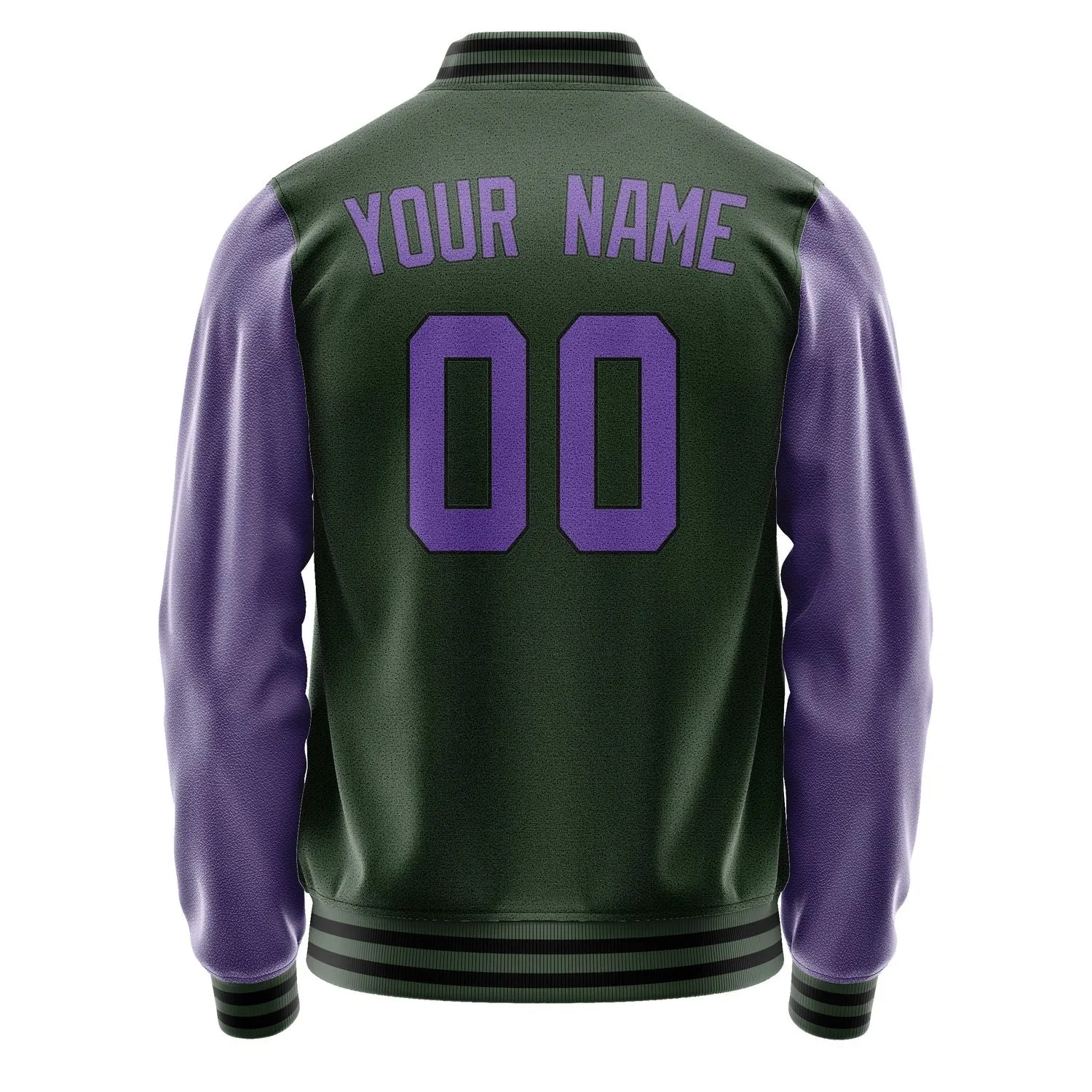Custom Dark Green Light Purple Jacket