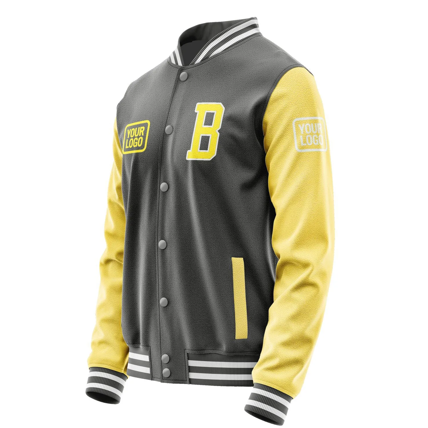 Custom Dark Grey Light Yellow Jacket