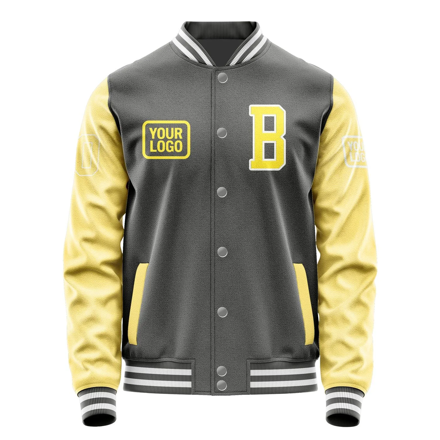 Custom Dark Grey Light Yellow Jacket