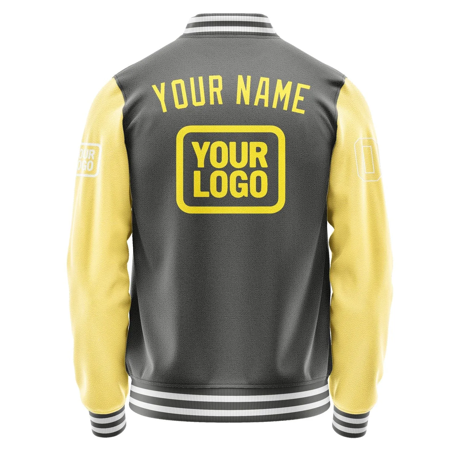 Custom Dark Grey Light Yellow Jacket