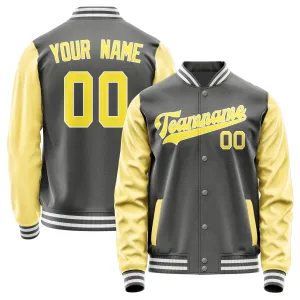 Custom Dark Grey Light Yellow Jacket