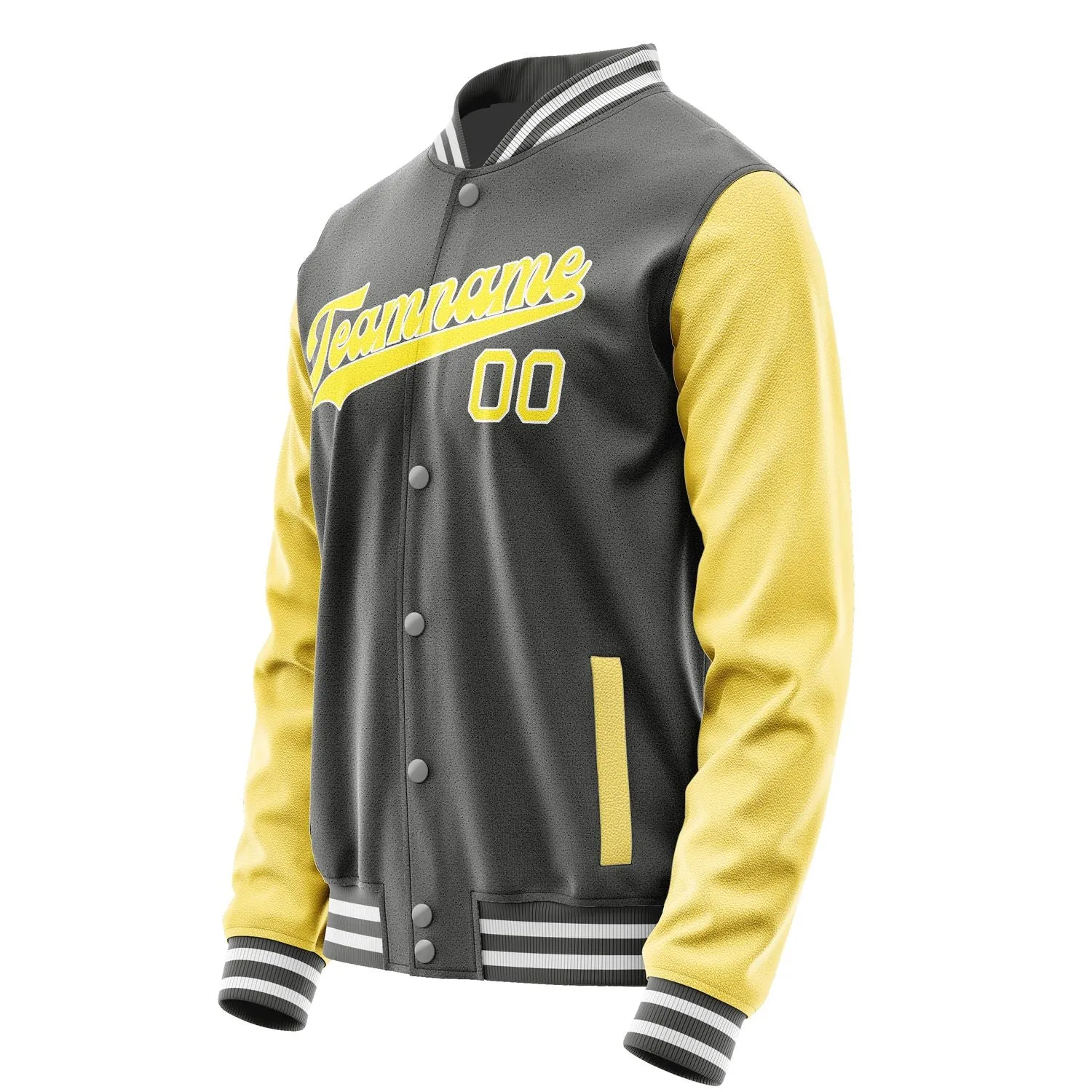 Custom Dark Grey Light Yellow Jacket
