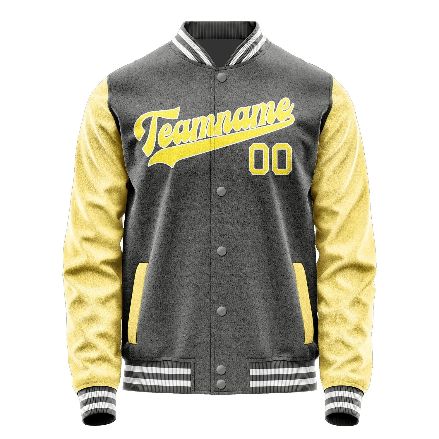 Custom Dark Grey Light Yellow Jacket