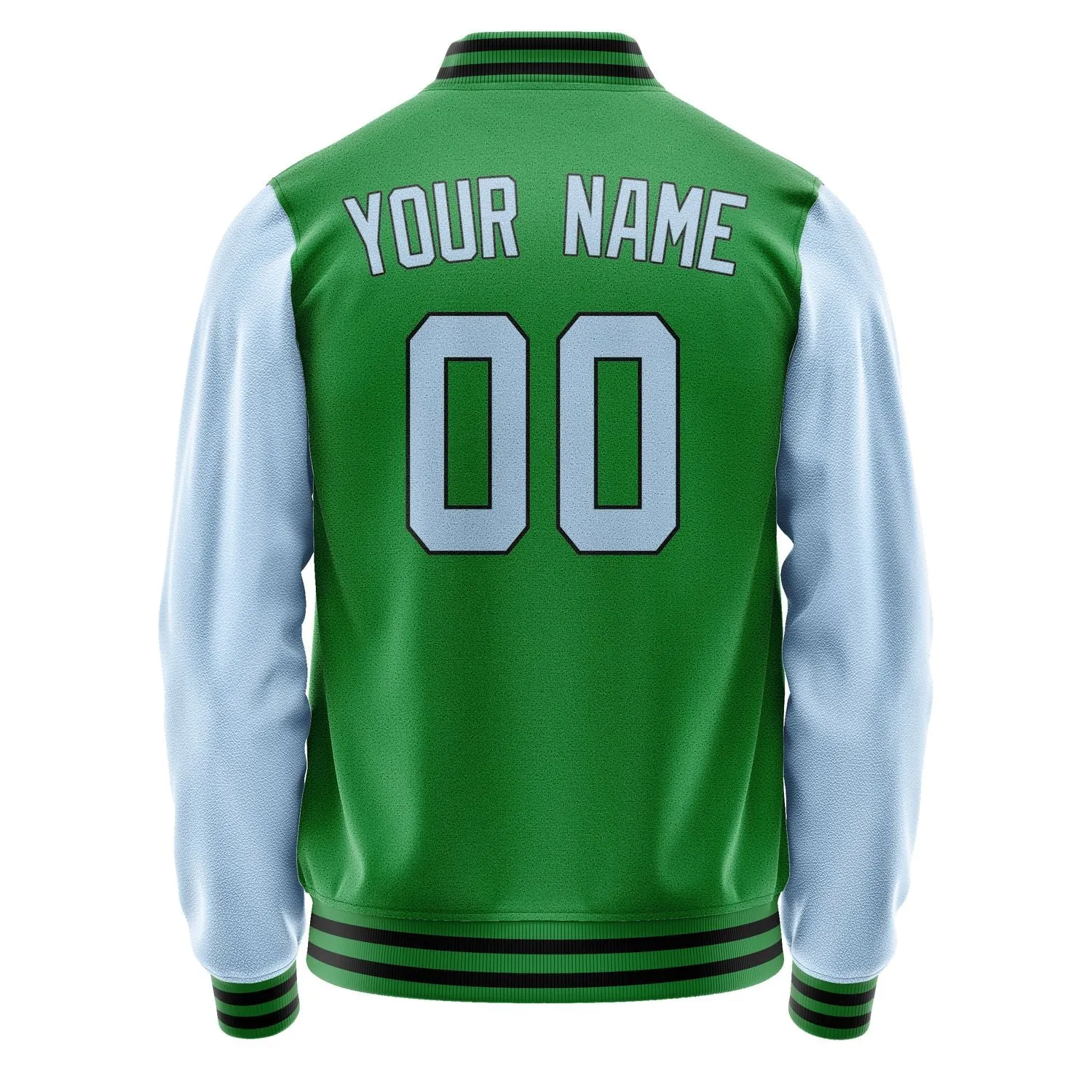Custom Emerald Green Light Blue Jacket