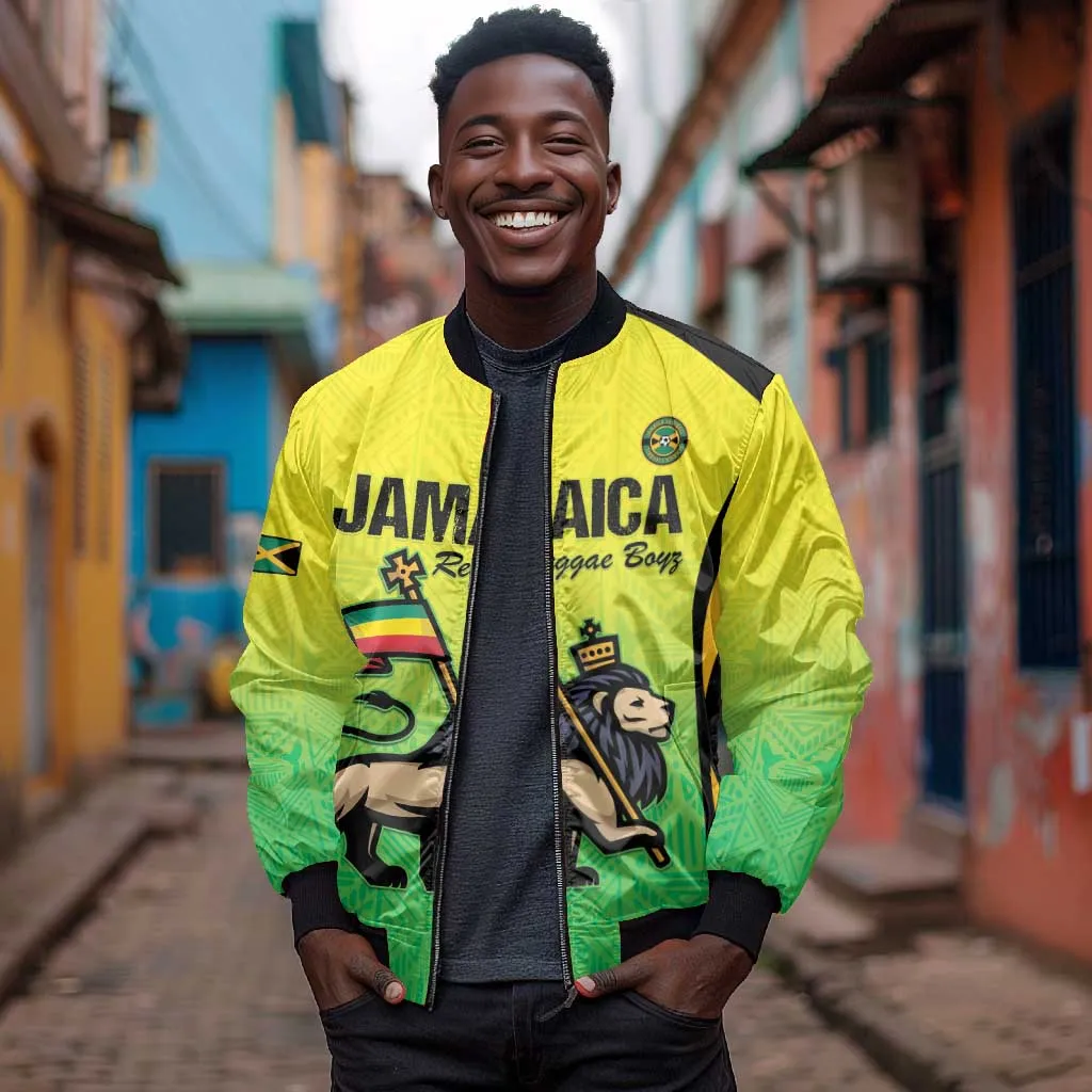Custom Jamaica Football Bomber Jacket Go Champions LT15