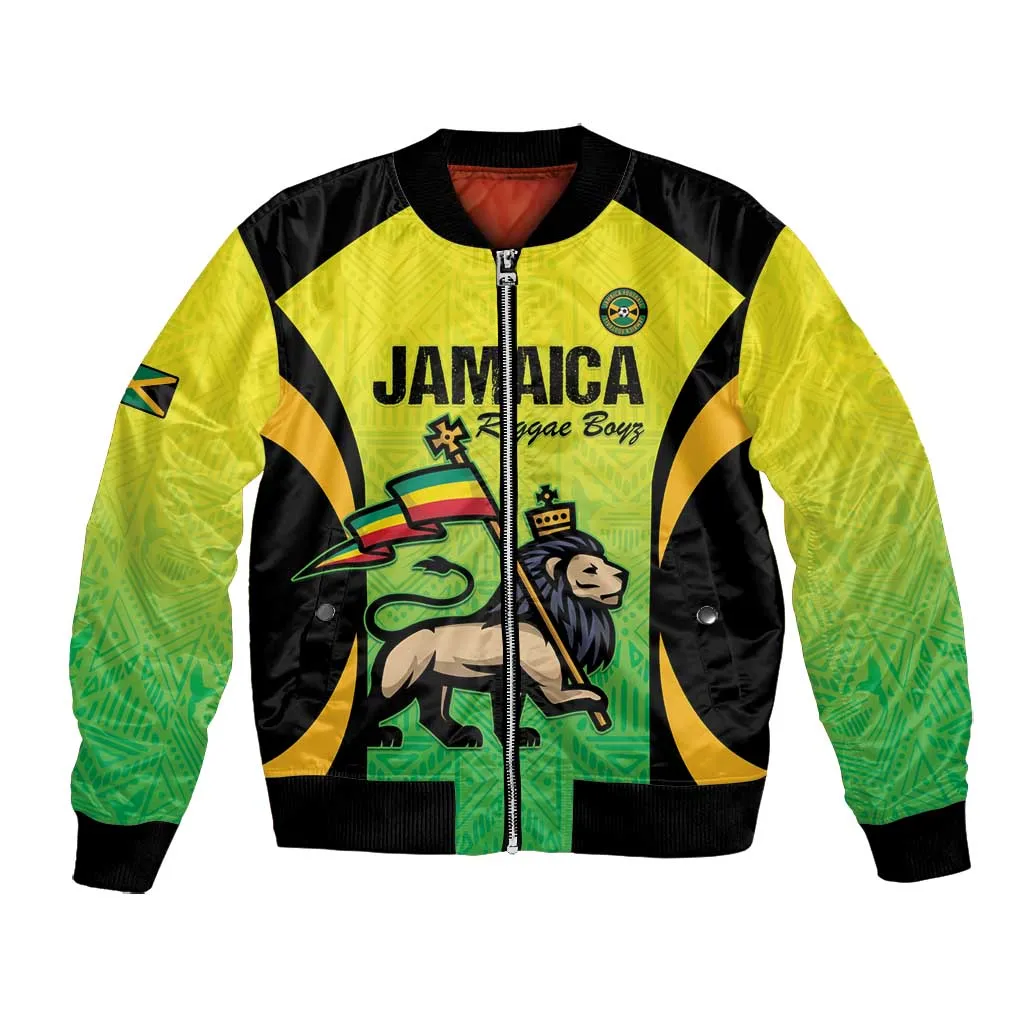 Custom Jamaica Football Bomber Jacket Go Champions LT15