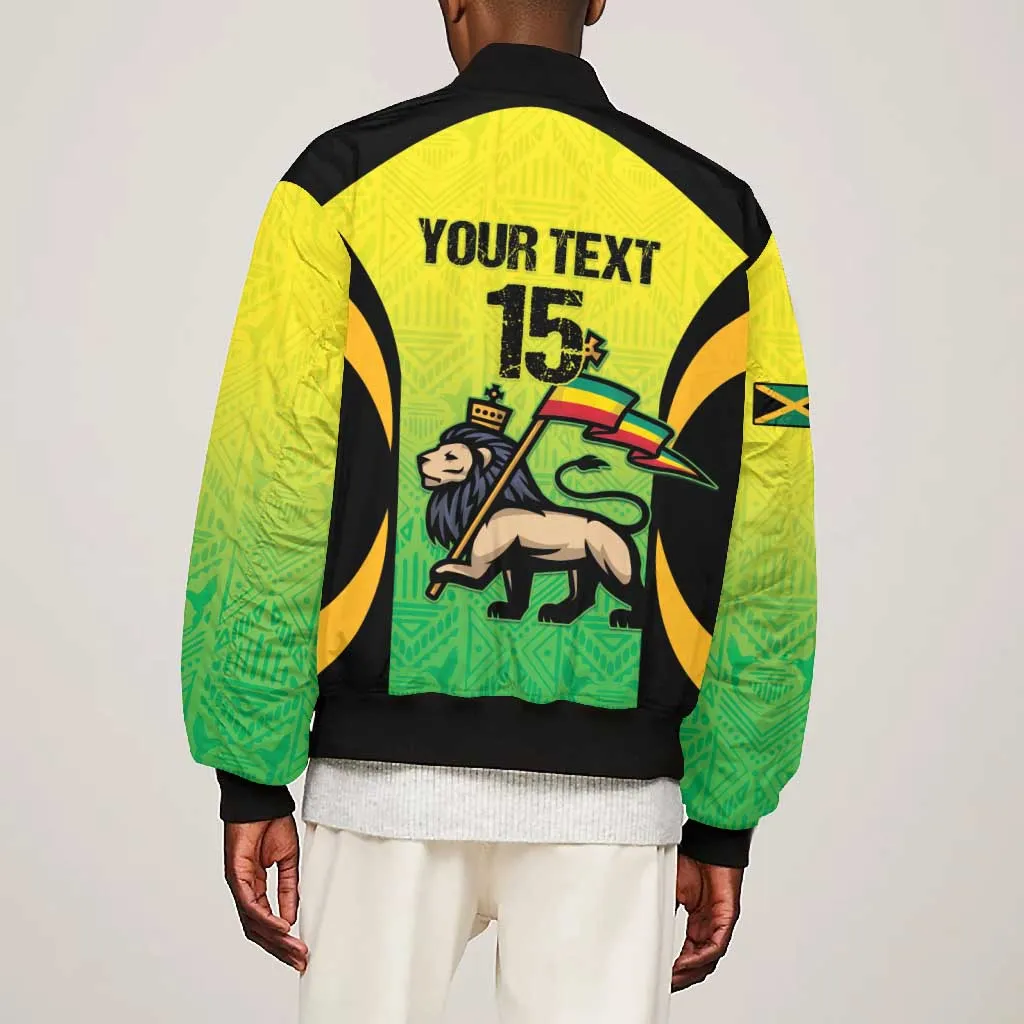Custom Jamaica Football Bomber Jacket Go Champions LT15