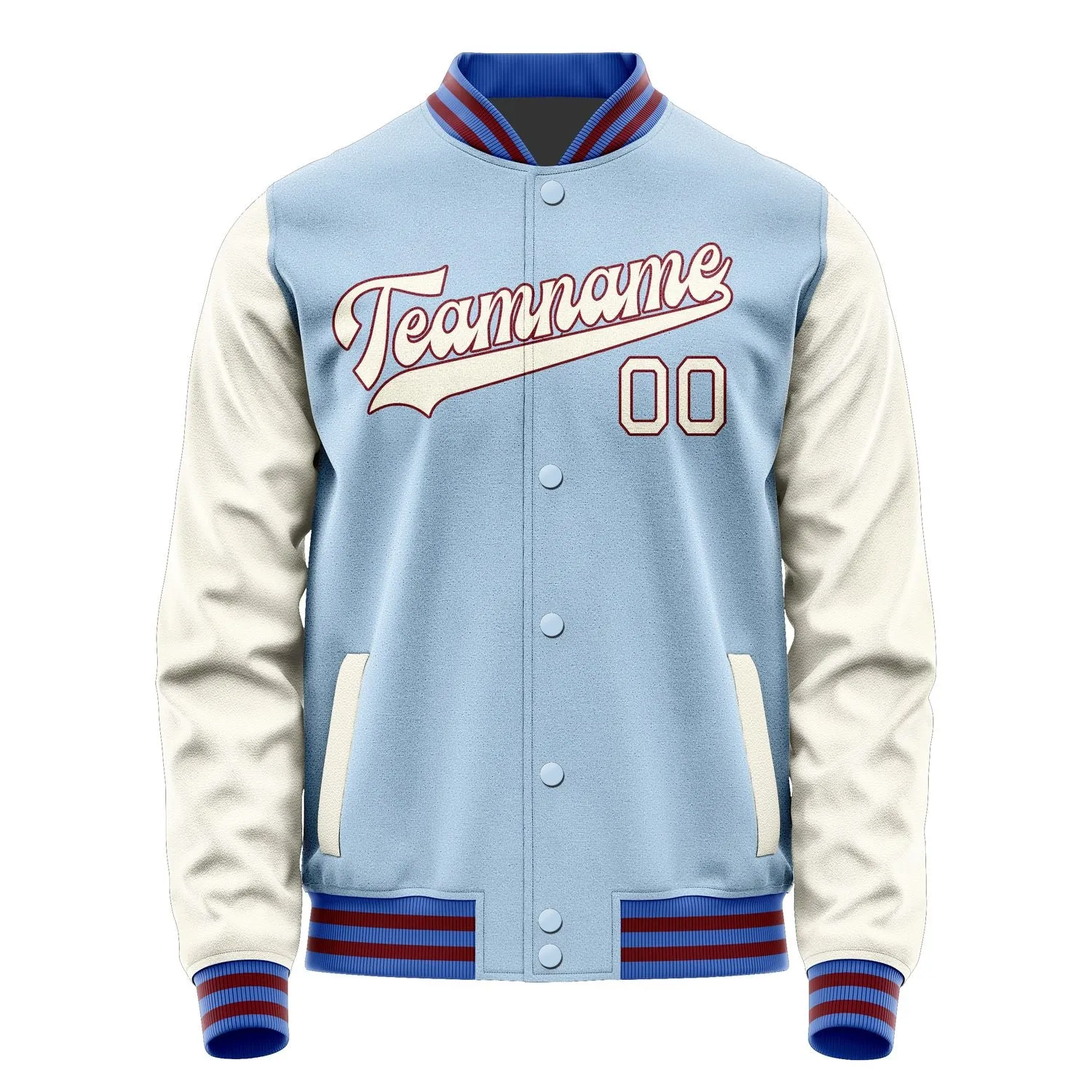 Custom Light Blue Cream Jacket