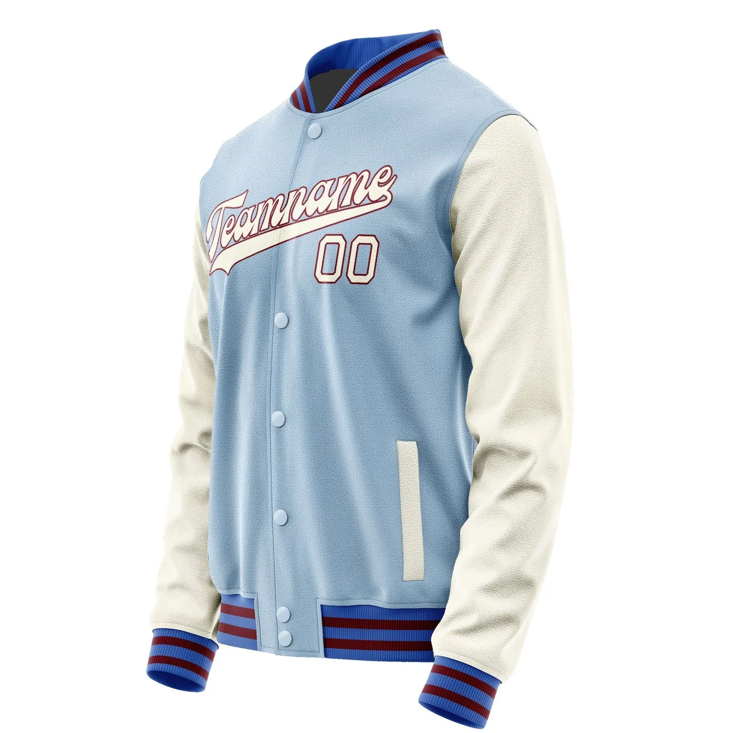 Custom Light Blue Cream Jacket