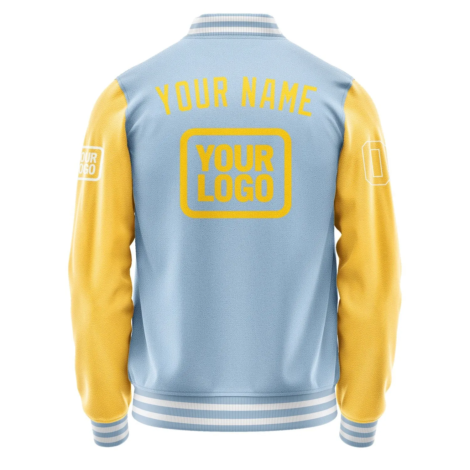 Custom Light Blue Gold Jacket