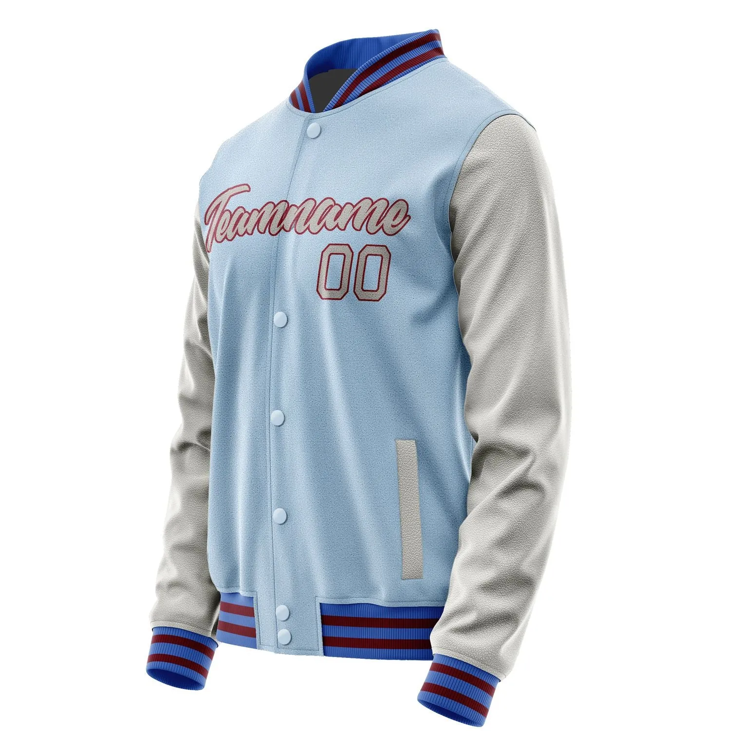 Custom Light Blue Gray Jacket