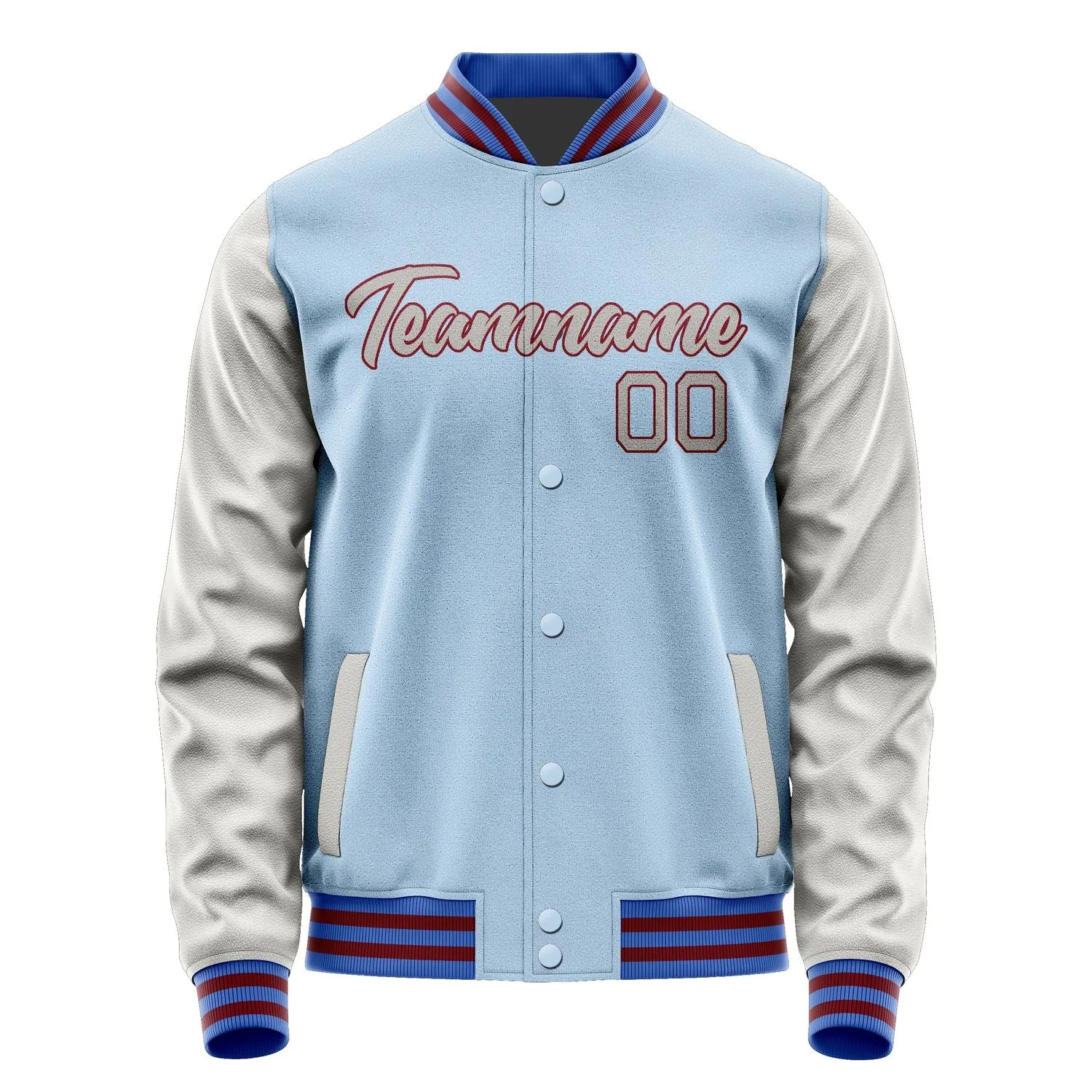 Custom Light Blue Gray Jacket