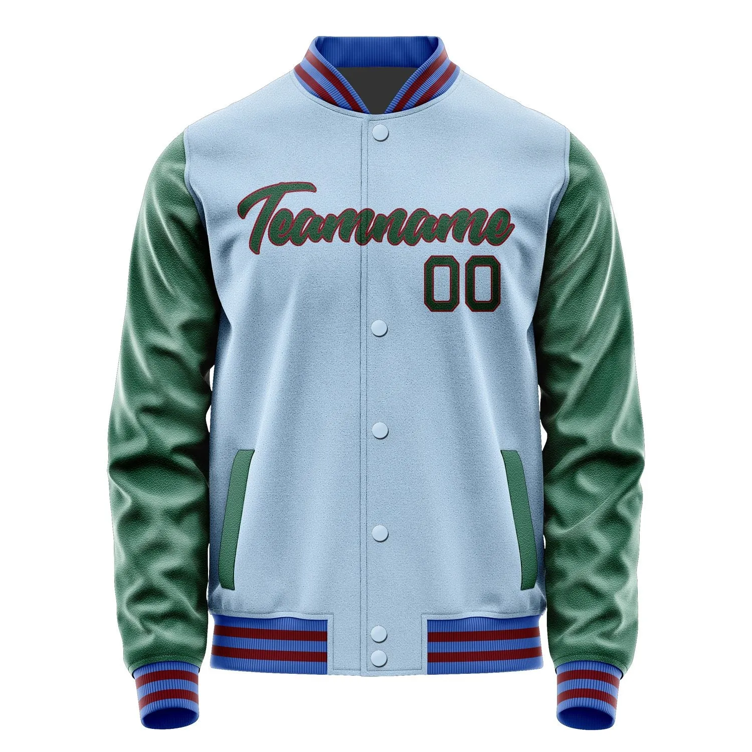 Custom Light Blue Green Jacket