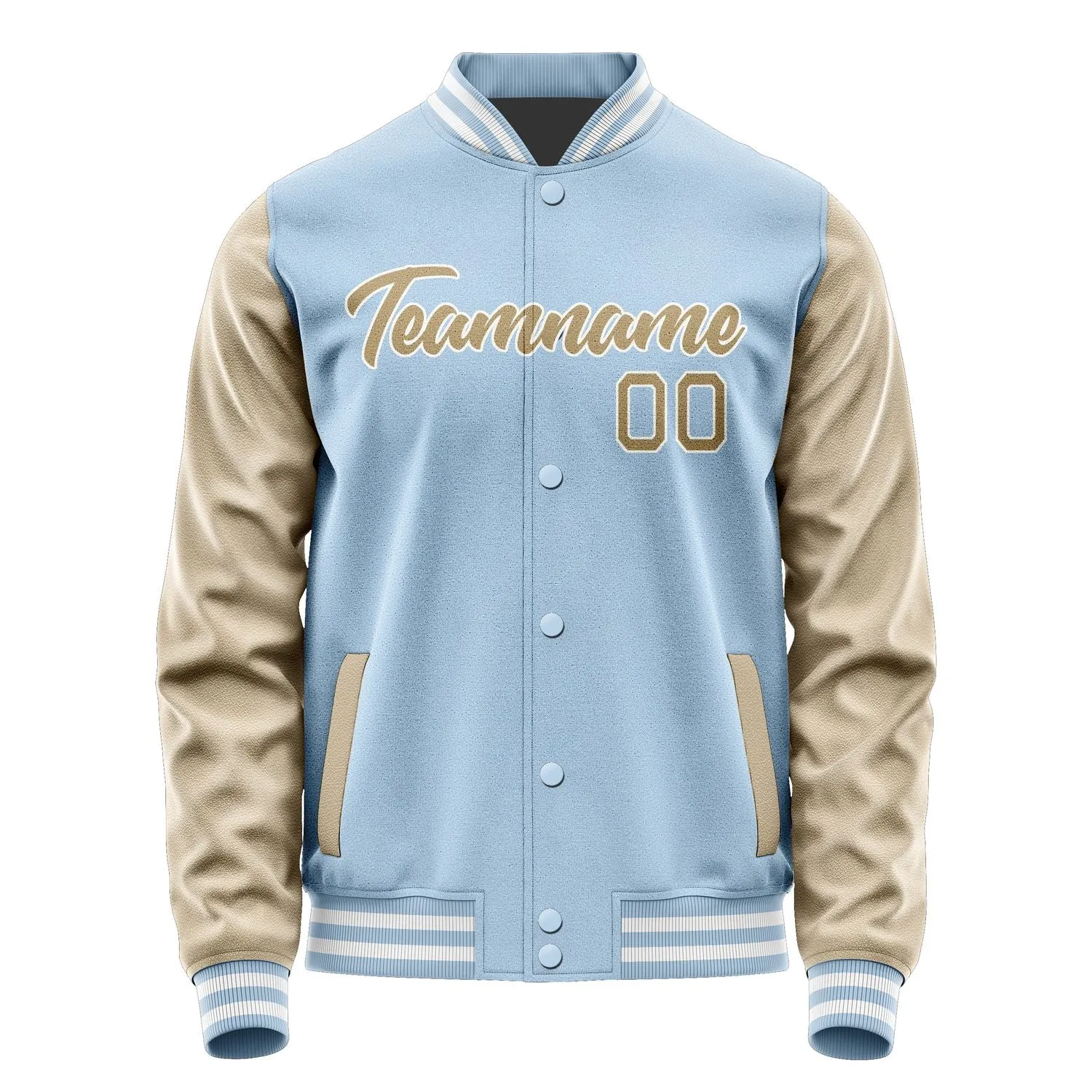 Custom Light Blue Light Khaki Jacket