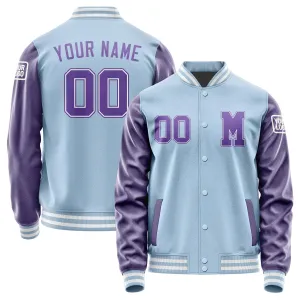 Custom Light Blue Light Purple Jacket