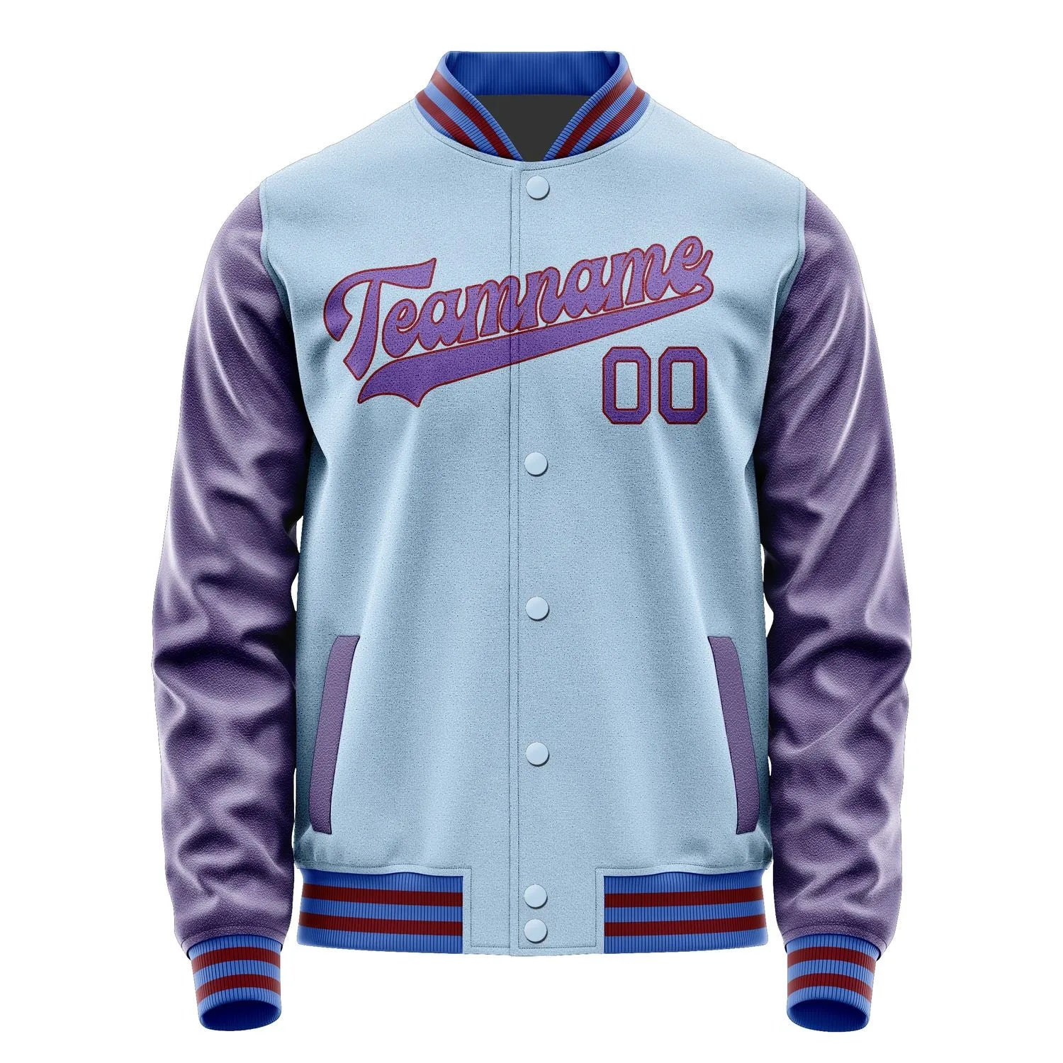 Custom Light Blue Light Purple Jacket