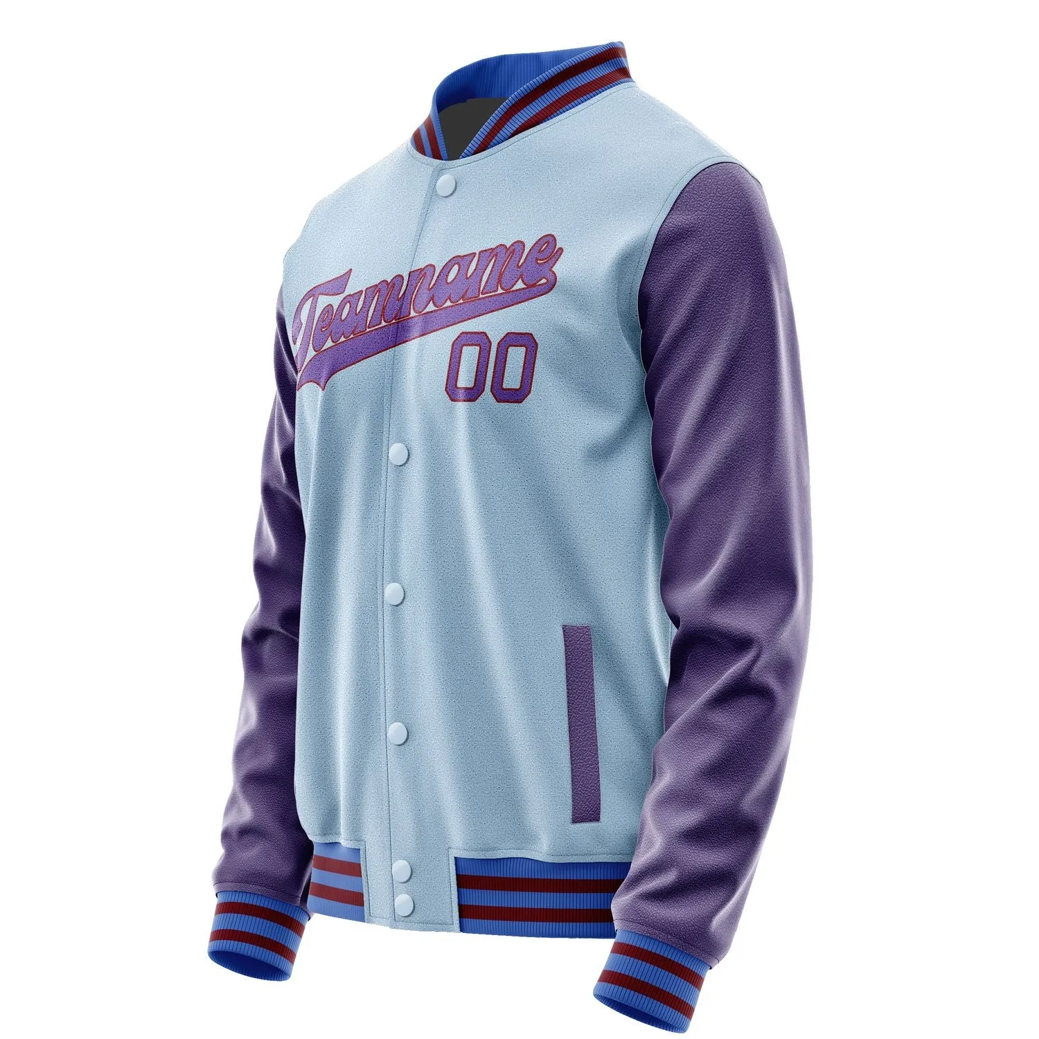 Custom Light Blue Light Purple Jacket