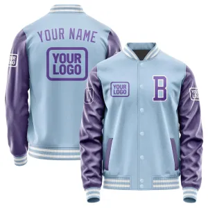 Custom Light Blue Light Purple Jacket