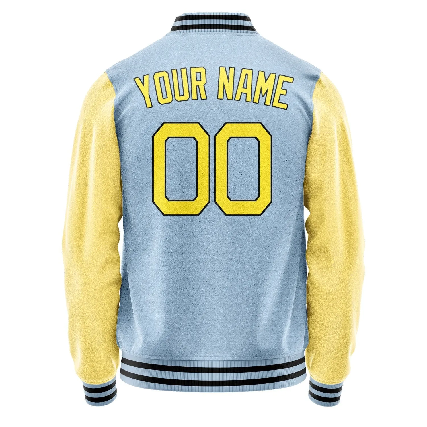 Custom Light Blue Light Yellow Jacket