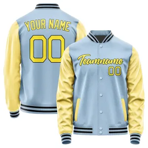 Custom Light Blue Light Yellow Jacket