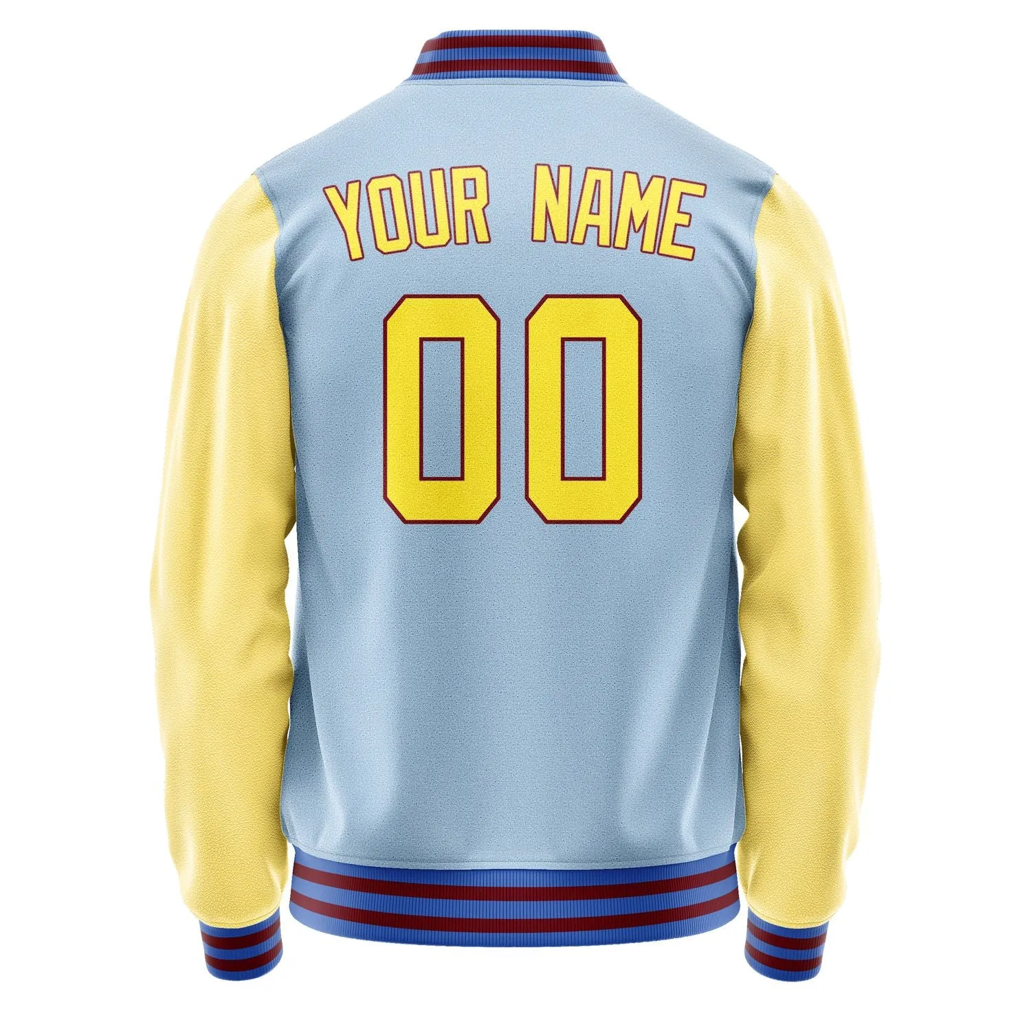 Custom Light Blue Light Yellow Jacket