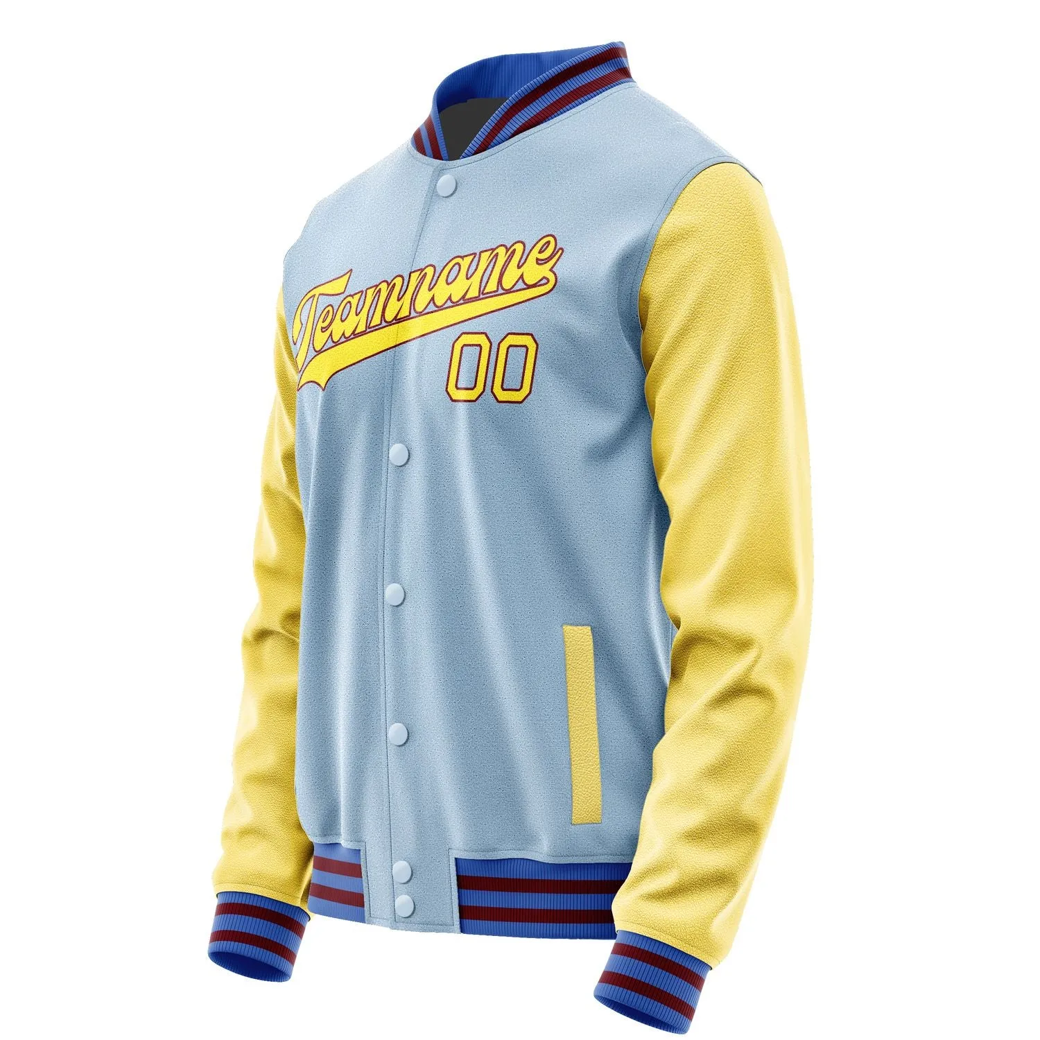 Custom Light Blue Light Yellow Jacket