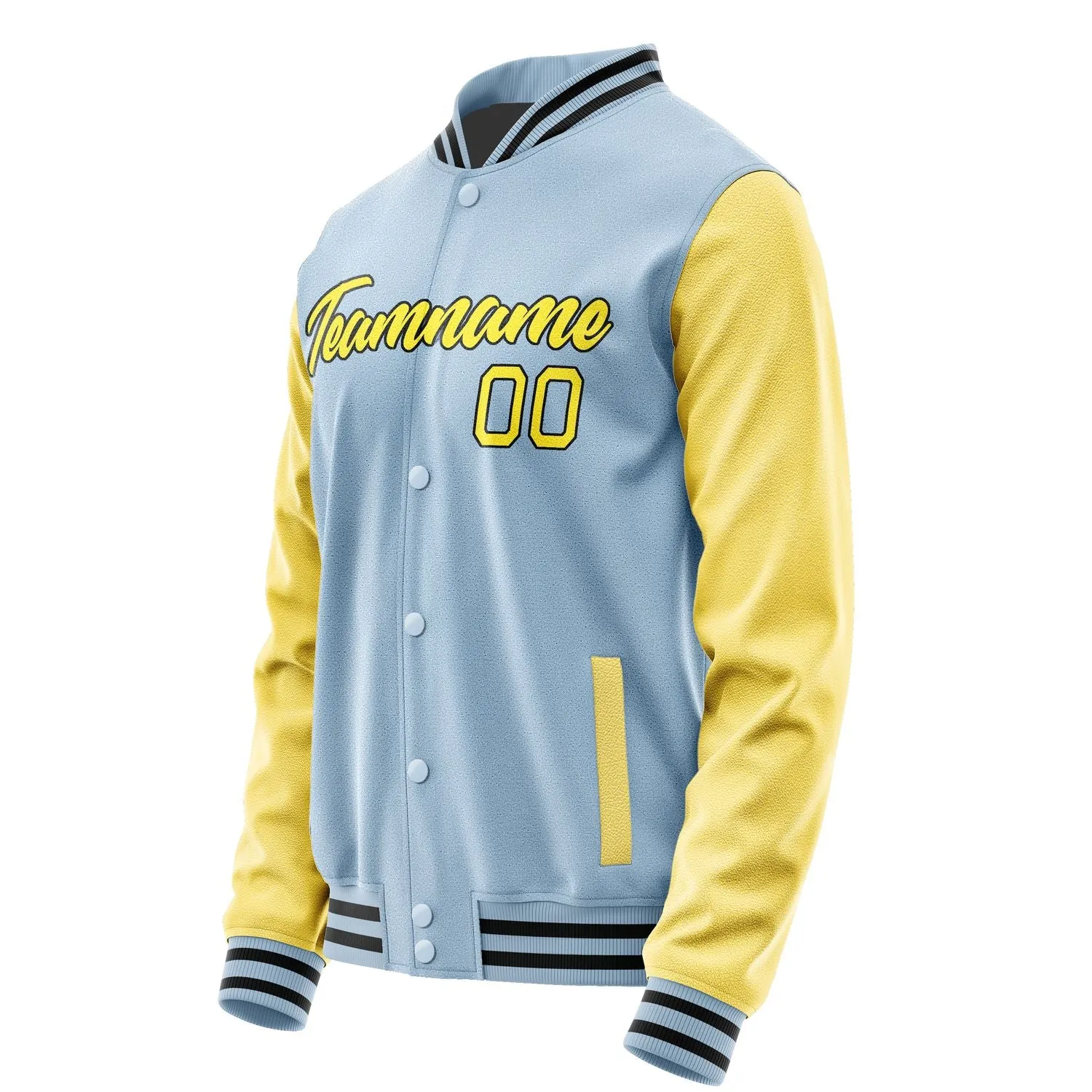 Custom Light Blue Light Yellow Jacket