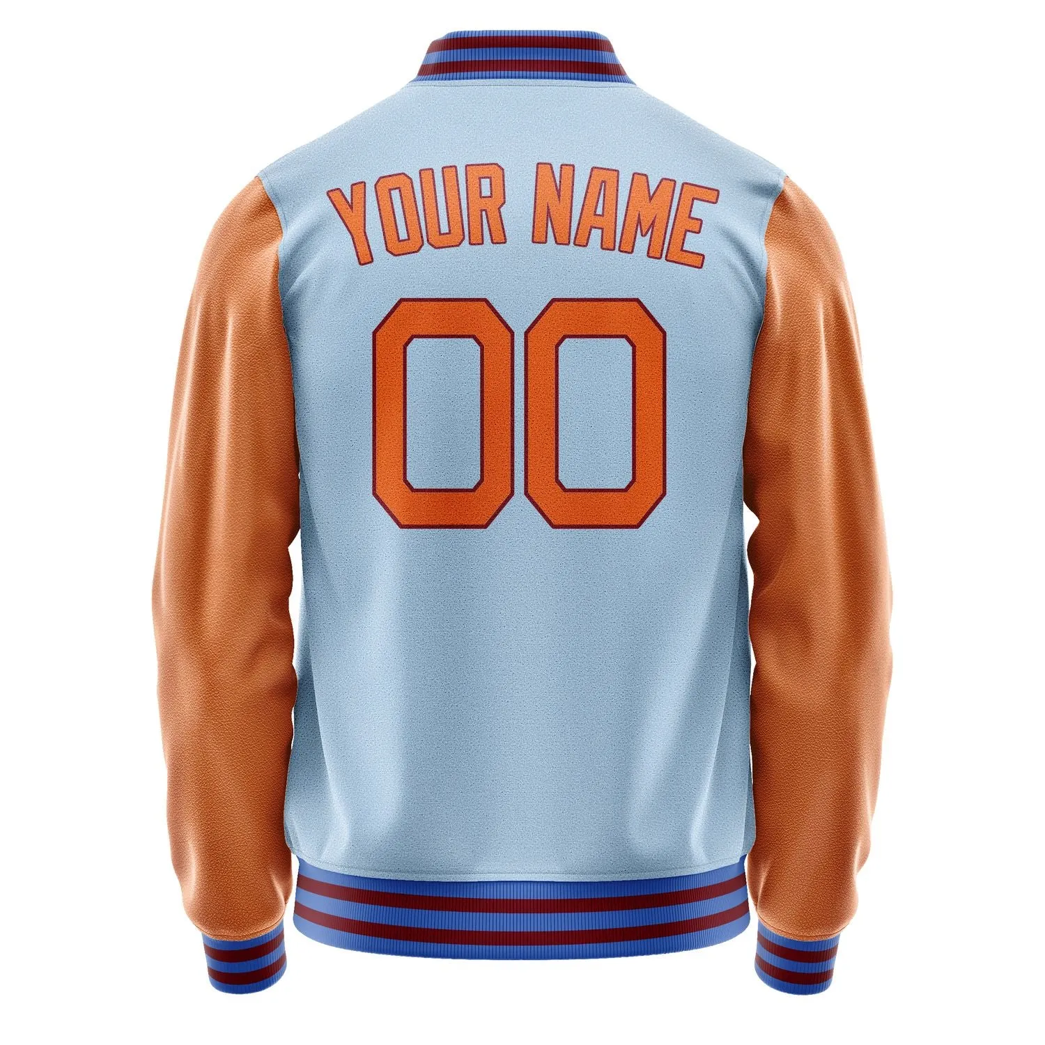 Custom Light Blue Orange Jacket