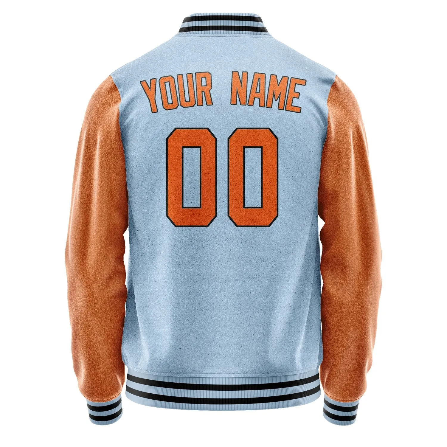 Custom Light Blue Orange Jacket