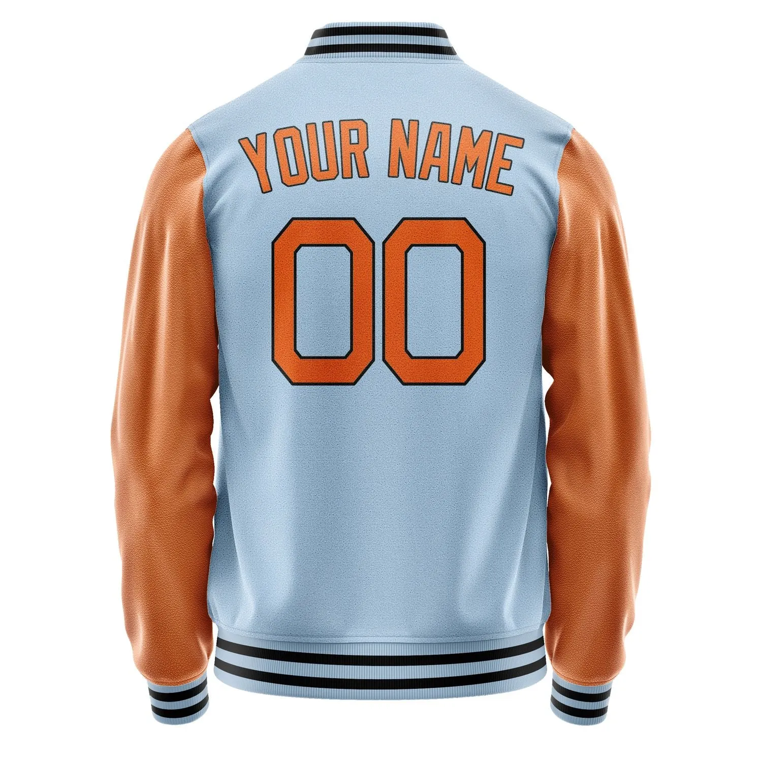 Custom Light Blue Orange Jacket