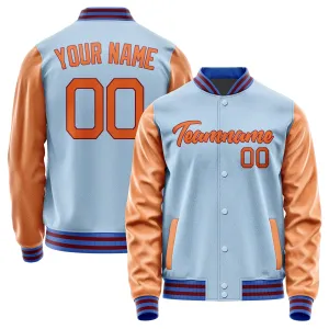 Custom Light Blue Orange Jacket