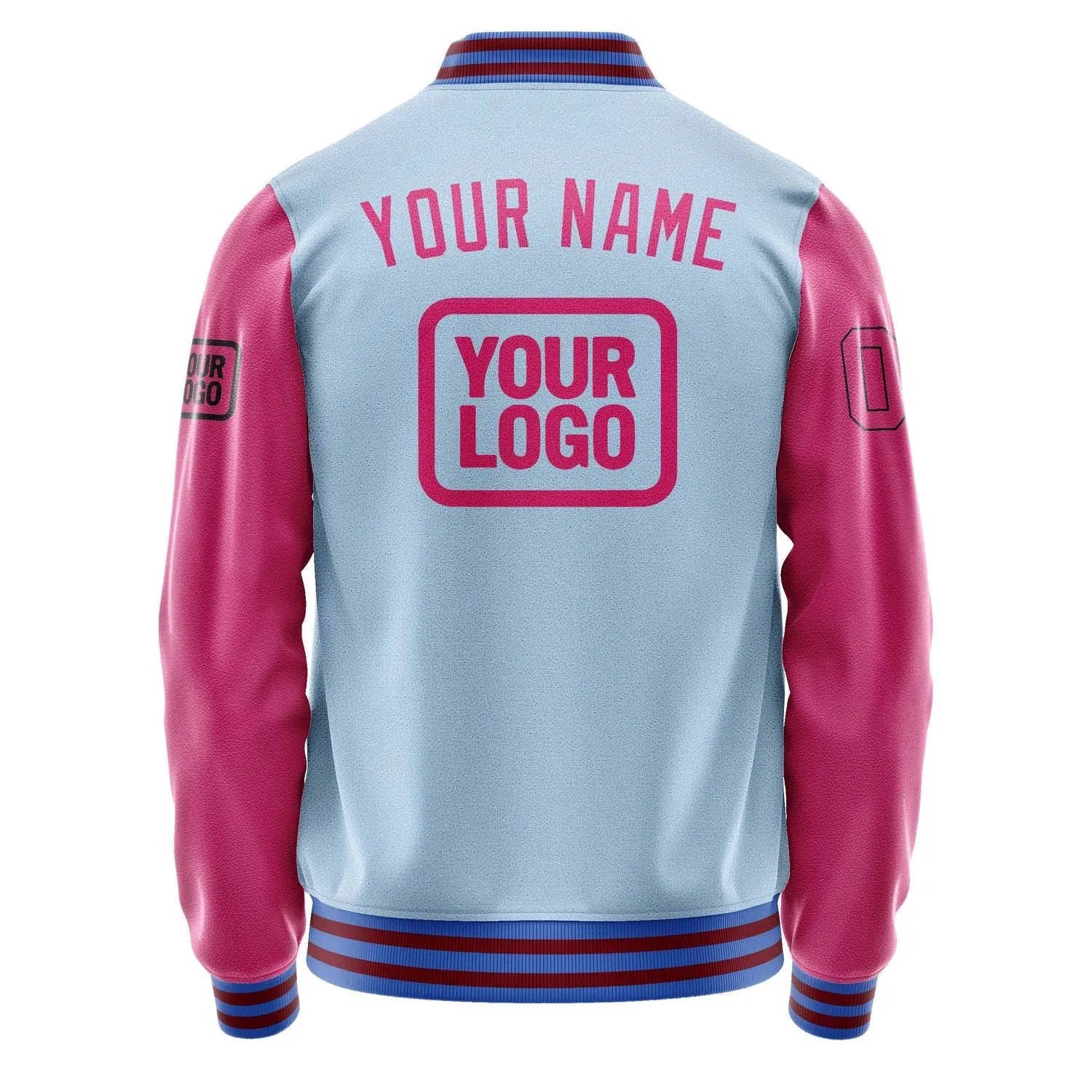Custom Light Blue Pink Jacket