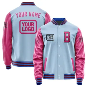 Custom Light Blue Pink Jacket